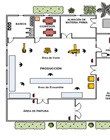 • Plano de distribución de las instalaciones del proyecto a escala legible: 1:10,000;  1:25,000